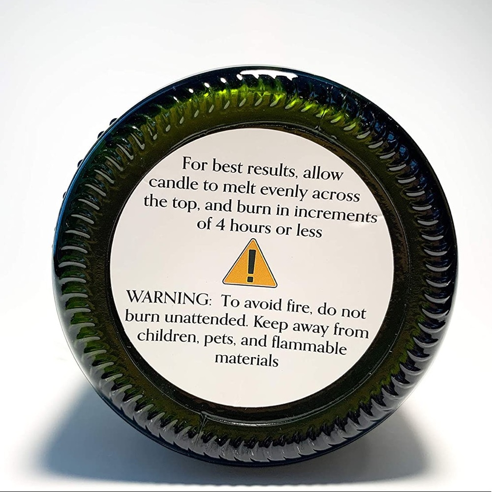Recycled Wine Bottle Soy Wax Candle (Mimosa) - Picture 7 of 7